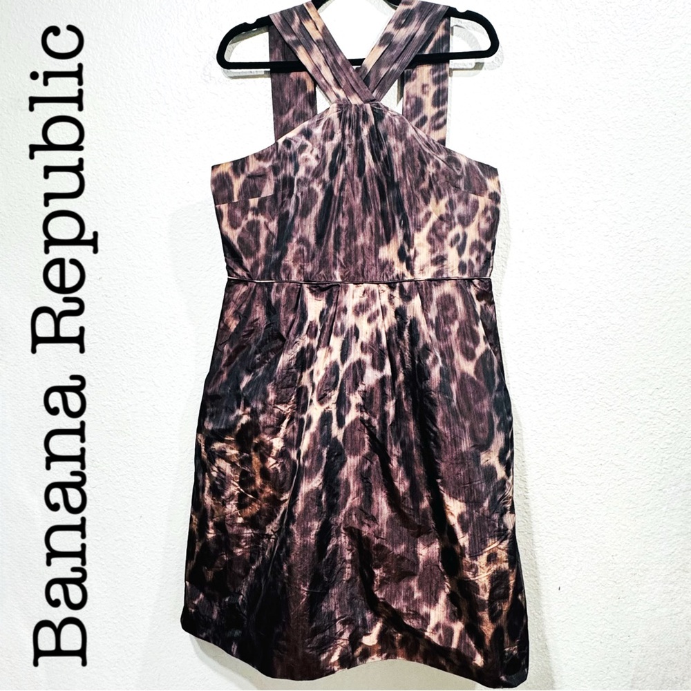 New Banana Republic Leopard Print Dress Size 14